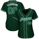 Benutzerdefinierte grün-weiß Nadelstreifen Kelly Grün-Weiß Authentic Baseball Jersey Benutzerdefinierte grün-weiß Nadelstreifen Kelly Grün-Weiß Authentic Baseball Jersey