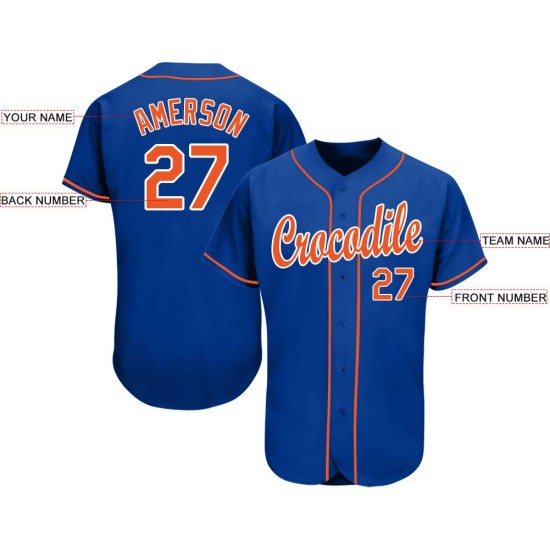 Individuelles Royal Orange-Weiß Baseball-Trikot Individuelles Royal Orange-Weiß Baseball-Trikot