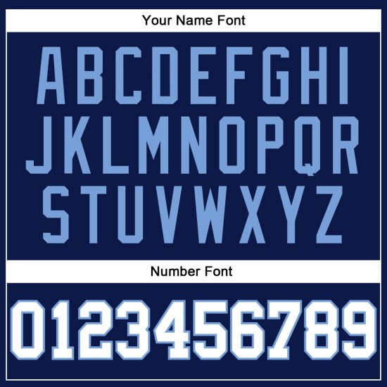 Benutzerdefiniertes authentisches Baseball-Trikot in Marineblau, Weiß und Hellblau