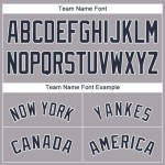 Individuelles grau-marineblau-weißes Baseball-Trikot Individuelles grau-marineblau-weißes Baseball-Trikot