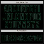 Benutzerdefiniertes authentisches Baseball-Trikot in Schwarz und Kelly Green Benutzerdefiniertes authentisches Baseball-Trikot in Schwarz und Kelly Green