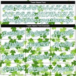 Benutzerdefiniertes weißes, weiß-kellygrünes 3D-Musterdesign, authentisches St. Patrick's Day Baseball-Trikot Benutzerdefiniertes weißes, weiß-kellygrünes 3D-Musterdesign, authentisches St. Patrick's Day Baseball-Trikot
