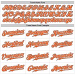 Benutzerdefinierte weiß orange Nadelstreifen orange-schwarz authentische Baseball Jersey Benutzerdefinierte weiß orange Nadelstreifen orange-schwarz authentische Baseball Jersey