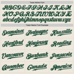 Benutzerdefinierte Creme Grau Nadelstreifen Grün-Grau Authentic Baseball Jersey Benutzerdefinierte Creme Grau Nadelstreifen Grün-Grau Authentic Baseball Jersey