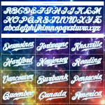 Benutzerdefiniertes Galactic Weiß-Hellblau 3D Authentic Baseball-Trikot Benutzerdefiniertes Galactic Weiß-Hellblau 3D Authentic Baseball-Trikot