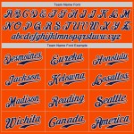 Benutzerdefiniertes authentisches orange-marineblau-weißes Baseballtrikot Benutzerdefiniertes authentisches orange-marineblau-weißes Baseballtrikot