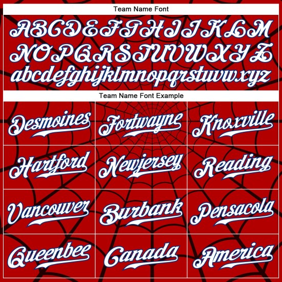 Benutzerdefinierte rot weiß-königsblau 3D Muster Design Spinnennetz authentische Baseball Jersey Benutzerdefinierte rot weiß-königsblau 3D Muster Design Spinnennetz authentische Baseball Jersey