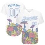 Benutzerdefiniertes 3D-Musterdesign Bunte Blumen und Pilze Psychedelische Halluzination Authentisches Baseball-Trikot Benutzerdefiniertes 3D-Musterdesign Bunte Blumen und Pilze Psychedelische Halluzination Authentisches Baseball-Trikot