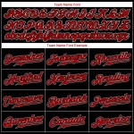 Benutzerdefiniertes authentisches schwarz-rot-weißes Baseballtrikot Benutzerdefiniertes authentisches schwarz-rot-weißes Baseballtrikot
