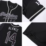 Benutzerdefiniertes schwarzes und graues authentisches Baseball-Trikot