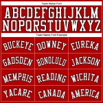 Benutzerdefinierte rot weiß Nadelstreifen schwarz-weiß authentische Baseball Jersey Benutzerdefinierte rot weiß Nadelstreifen schwarz-weiß authentische Baseball Jersey