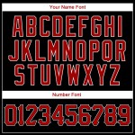 Benutzerdefiniertes authentisches schwarz-rot-weißes Baseballtrikot Benutzerdefiniertes authentisches schwarz-rot-weißes Baseballtrikot