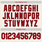 Benutzerdefiniertes authentisches Baseball-Trikot in Creme-Rot-Marineblau