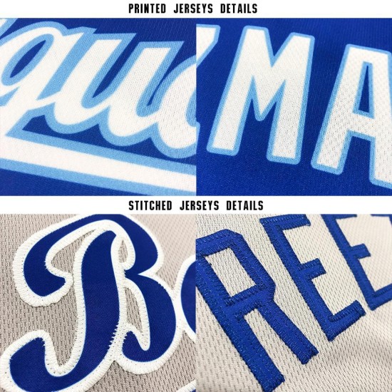 Individuelles grau-marineblau-weißes Baseball-Trikot Individuelles grau-marineblau-weißes Baseball-Trikot