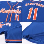 Individuelles Royal Orange-Weiß Baseball-Trikot Individuelles Royal Orange-Weiß Baseball-Trikot