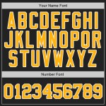 Benutzerdefiniertes authentisches zweifarbiges Baseballtrikot in Schwarz und Gold